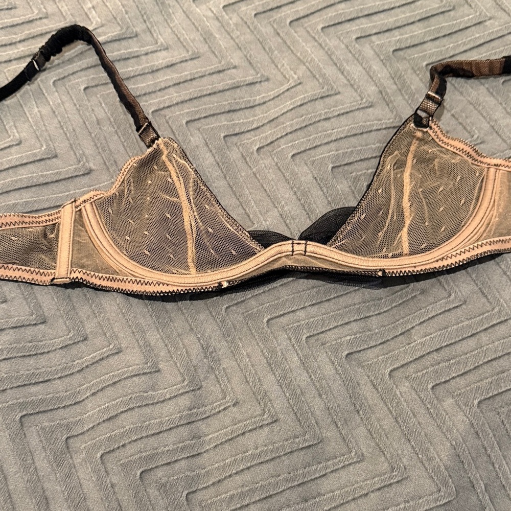 Intimately by Free People Black Unlined Sheer Mesh Underwire Bra - Picture 7 of 8